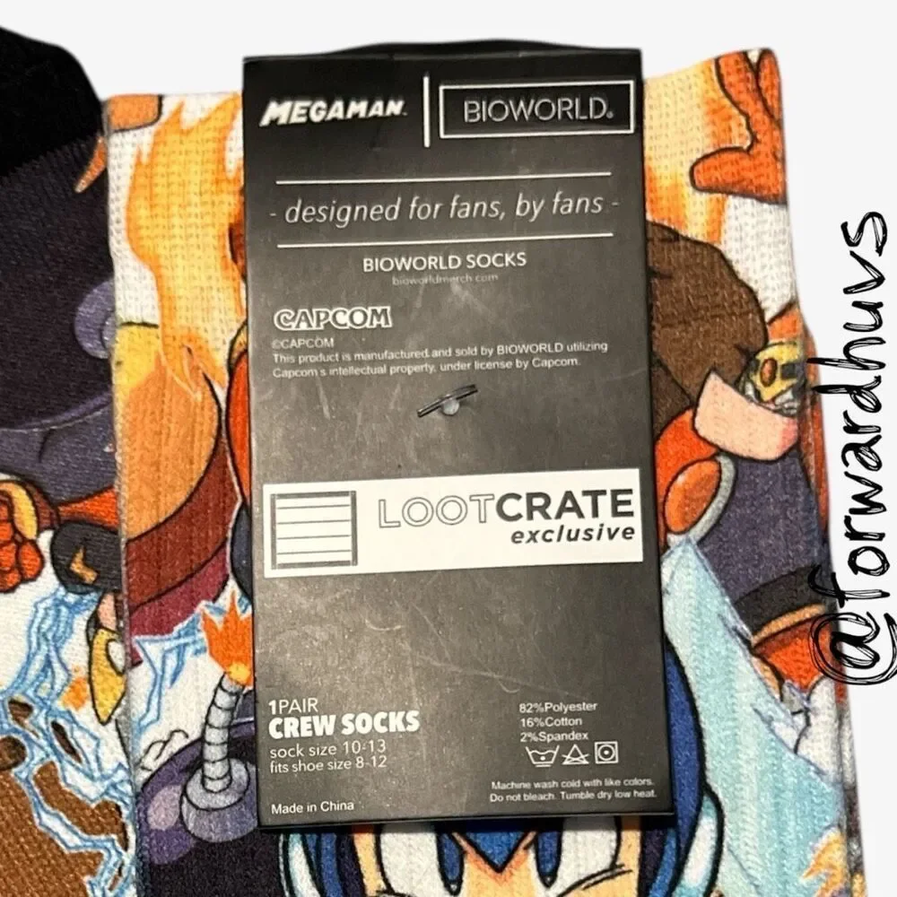 Mega Man Crew Socks – Loot Crate Exclusive – Bioworld